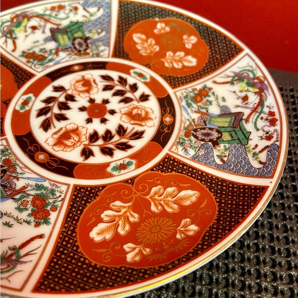 1970s Imari Japan Porcelain Small Decorative Desert Plate Gold Trim - Picture 2 of 4
